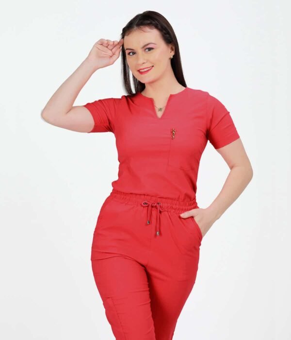 Scrub Candy -Tomato Women's Sporty Scrub