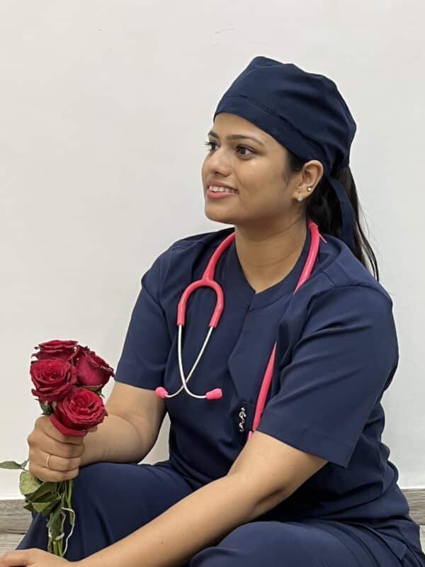 navy blue scrub for women