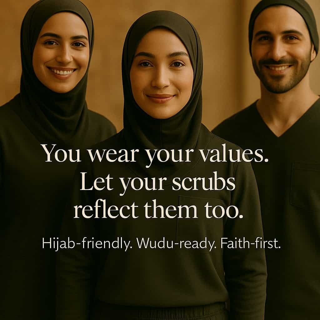 modest scrubs by sashafe, hijab for doctors